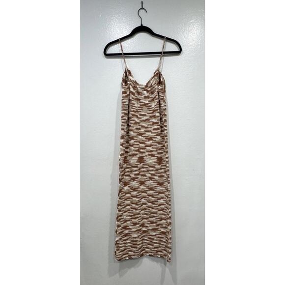 Lusana Keira Crochet Midi Dress Women’s Size 4 Sexy Slit Sexy Coastal Vacation - Picture 4 of 8